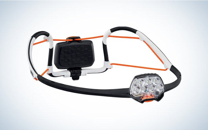  white black and orange headlamp