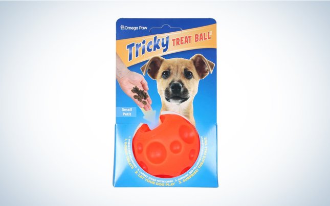 orange treat ball in packaging