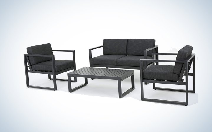  black outdoor furniture set