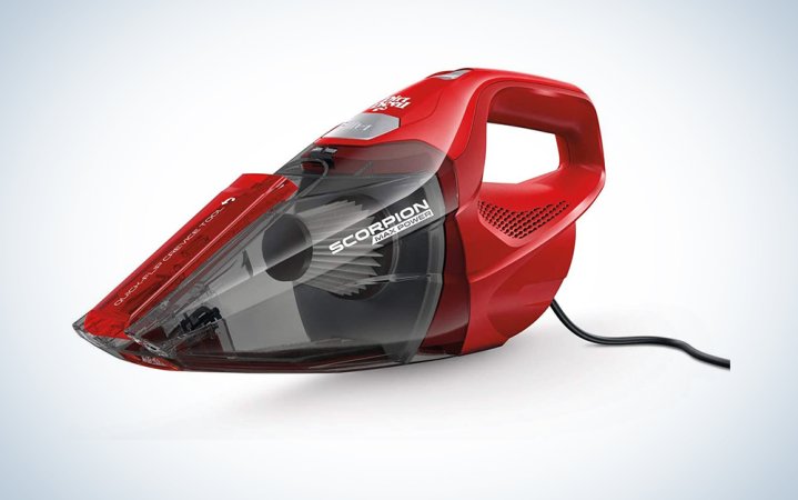  red Dirt Devil handheld vacuum