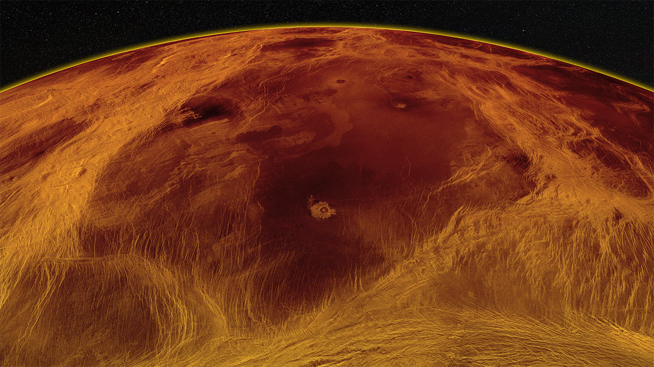 An image of the surface of Venus showing it's 'crustal blocks,' which are similar to but distinct from tectonic plates on Earth.