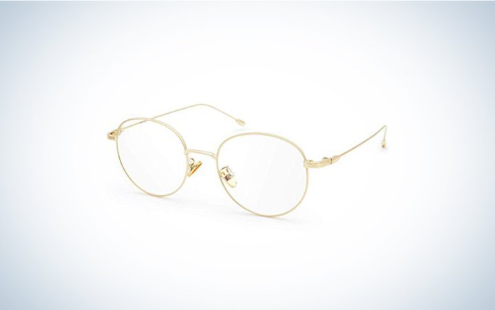  metal frame blue light blocking glasses