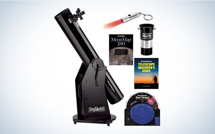  The Orion SkyQuest XT6 Classic Dobsonian Telescope Kit is the best beginner kit.