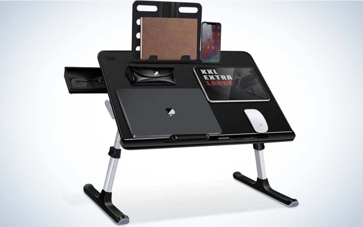  The SAIJI Adjustable Lap Dest is the best folding lap desk.