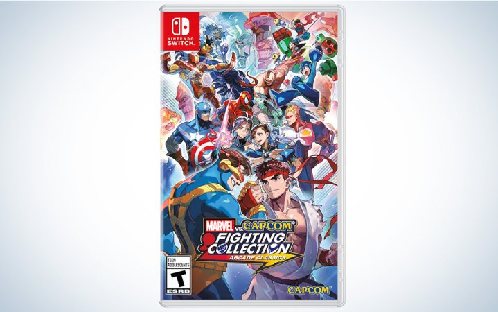  Marve vs. Captcom Arcade Fighting Collection Nintendo Switch game cover on a grey background