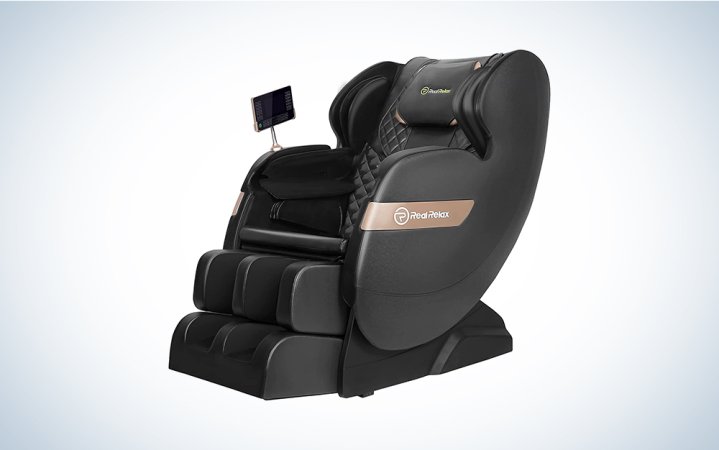  A black massage chair