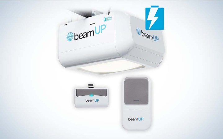  The BeamUP Everlift Garage Door Opener is the best with battery backup.