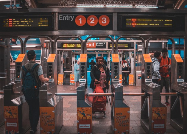 NYC subway station before flooding