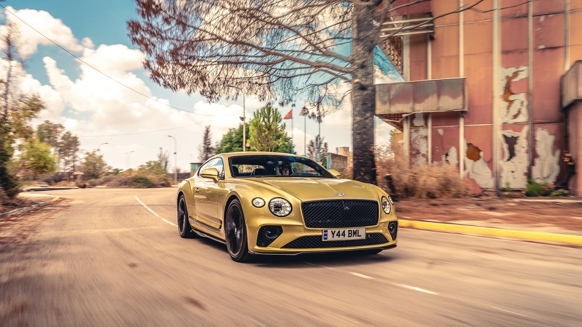 Bentley luxury car testing at Comiso Air Base in Sicily