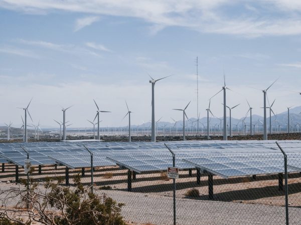 Wind farm along shorelines represent the US shift to clean energy through the CEPP