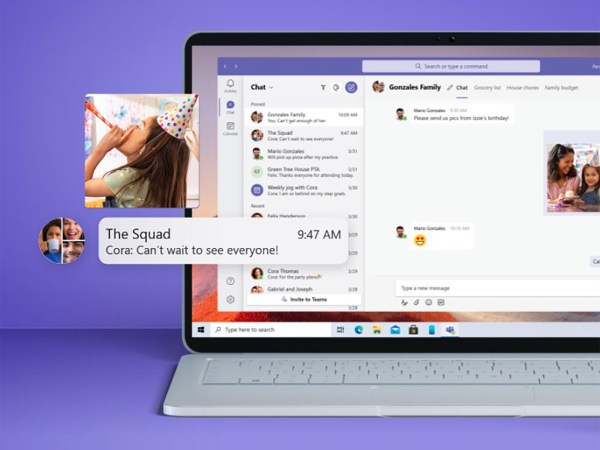 Microsoft Teams on laptop screen