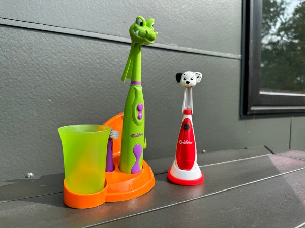  Brusheez makes the best electric toothbrushes for kids in a range of animal shapes.