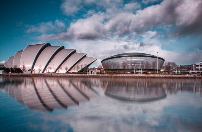 Glasgow, Scotland skyline during COP26