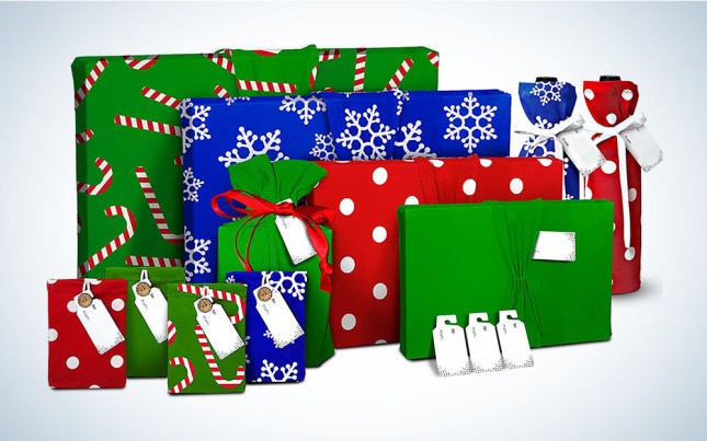 Wrapeez christmas gift wrap is the best recyclable wrapping paper.