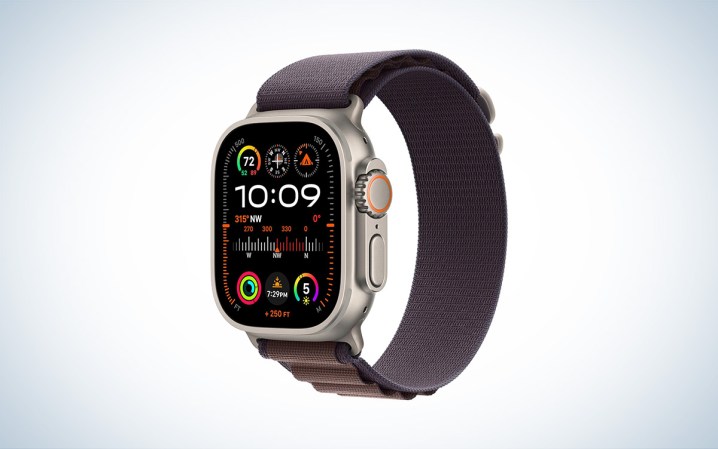  The Apple Watch Ultra 2 fitness watch against a white background