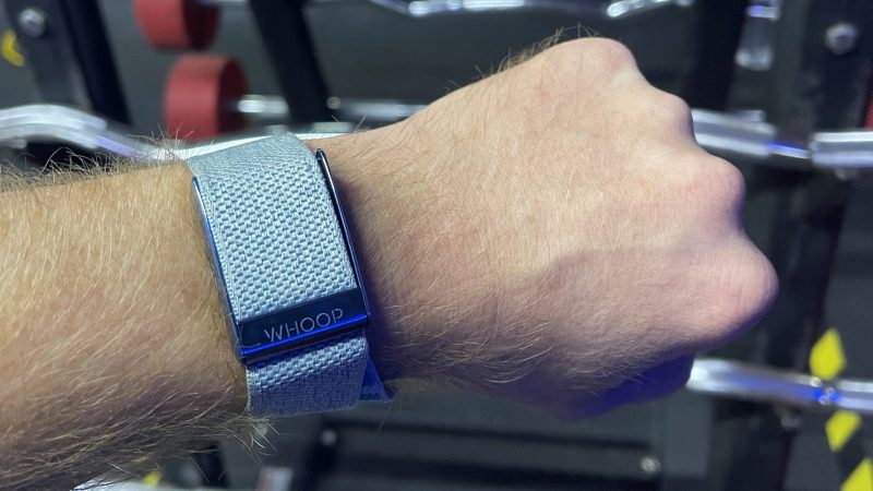  Whoop 4.0 Fitness Tracker on a wrist