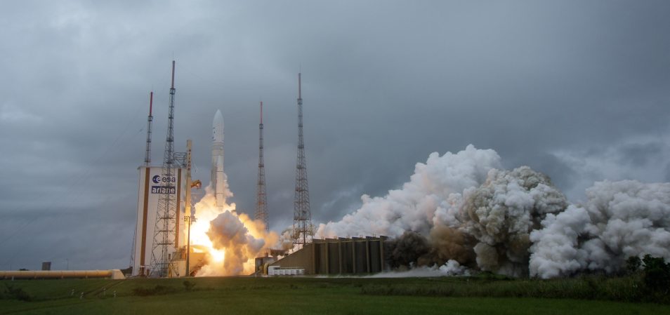 The JWST rocket launch.