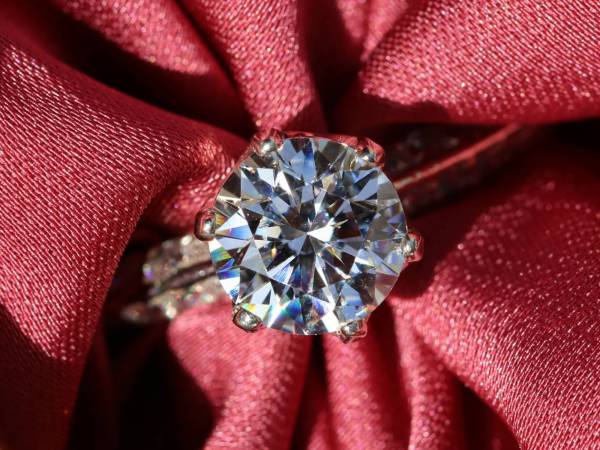 close up of a diamond ring