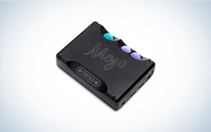  Chord Mojo Headphone Amplifier on a white background.