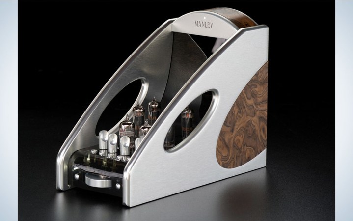  Manley Labs Headphone Amplifier on black background.