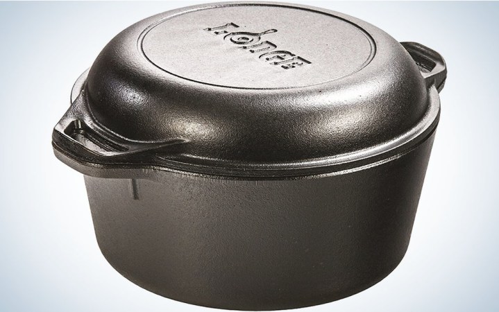  Lodge Dutch Oven on a white background