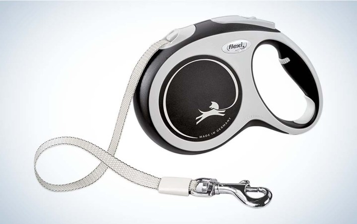  Flexi makes one of the best retractable dog leashes that's tape.