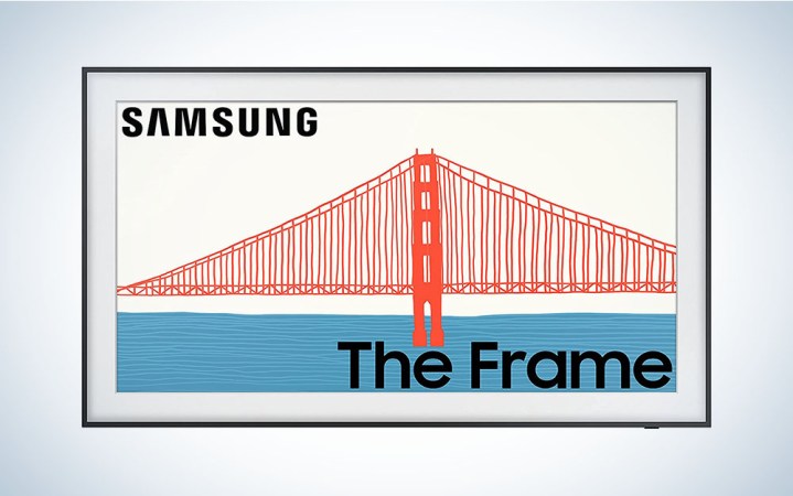  Samsung Frame TV on a white background