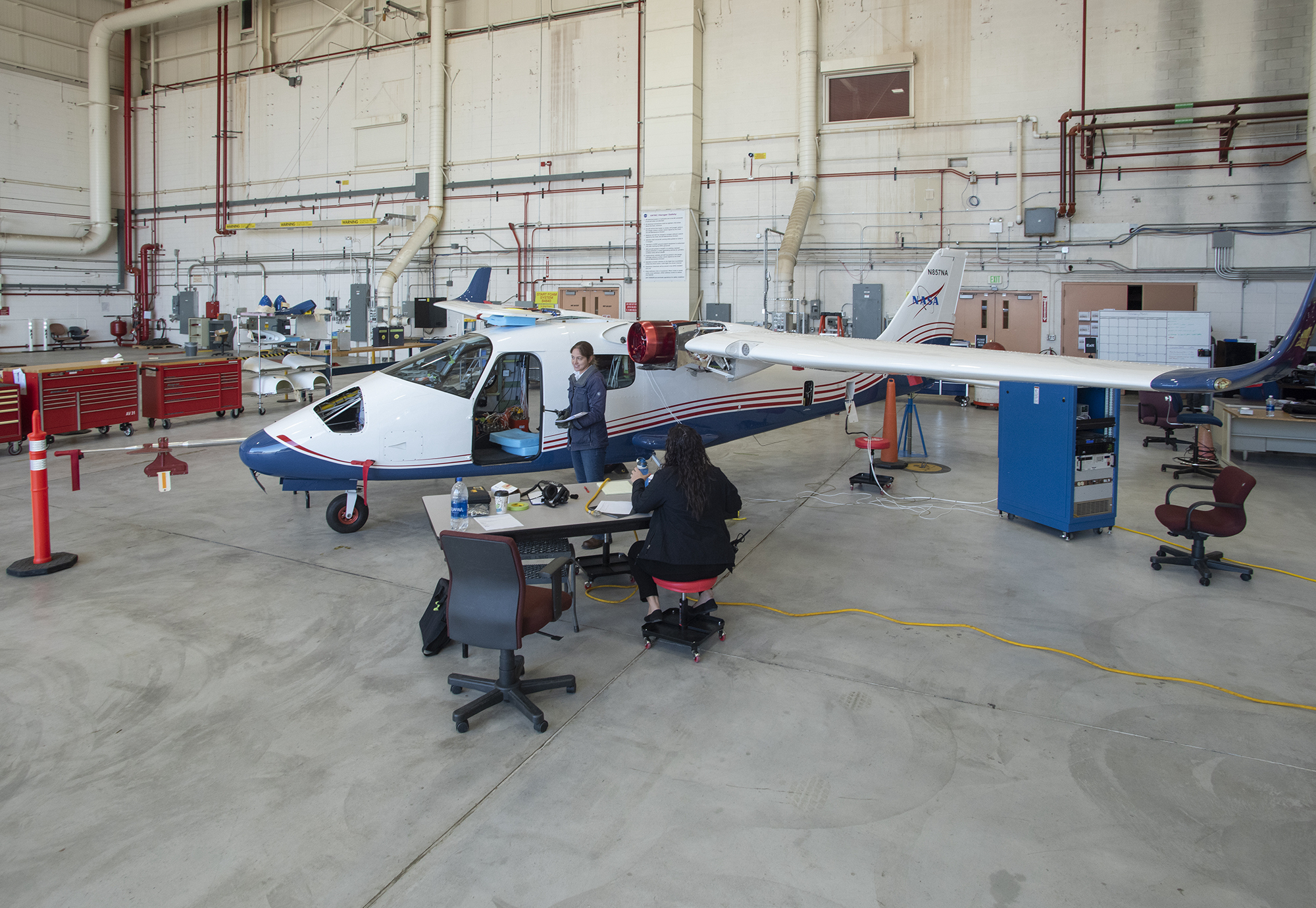 The X-57 aircraft during testing in 2020.
