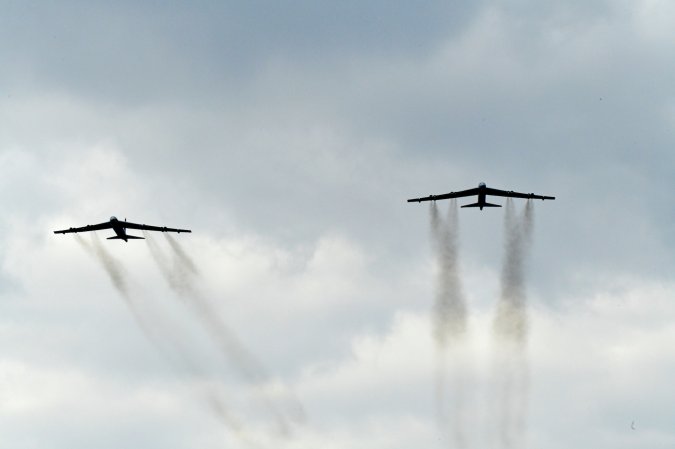 B-52s in flight