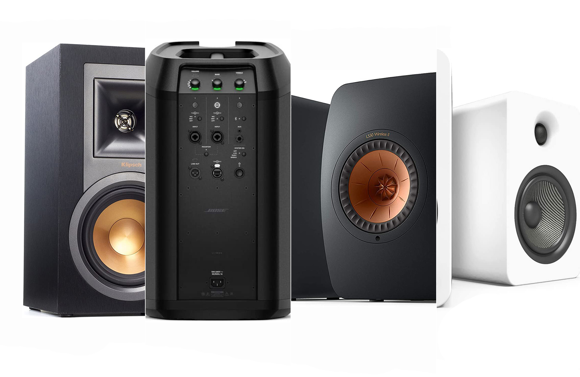 Large powered deals speakers