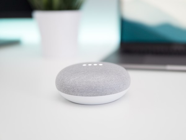 Google nest dot on desk