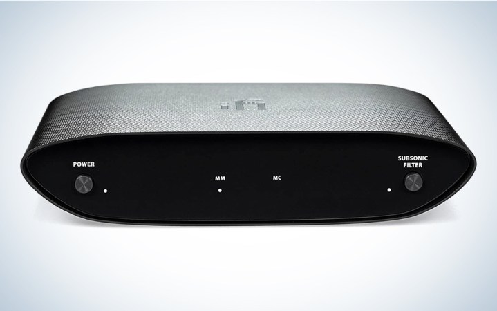  Curvy black iFi Zen Air entry-level phono preamp with subsonic filter button