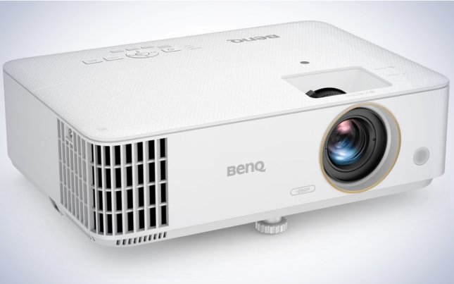 A BenQ TH685P cheap projector on a plain white background.