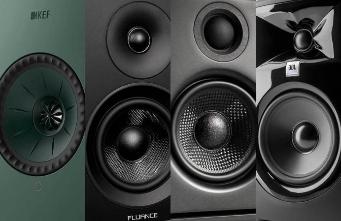 Four of the best speakers for music in four vertical panels