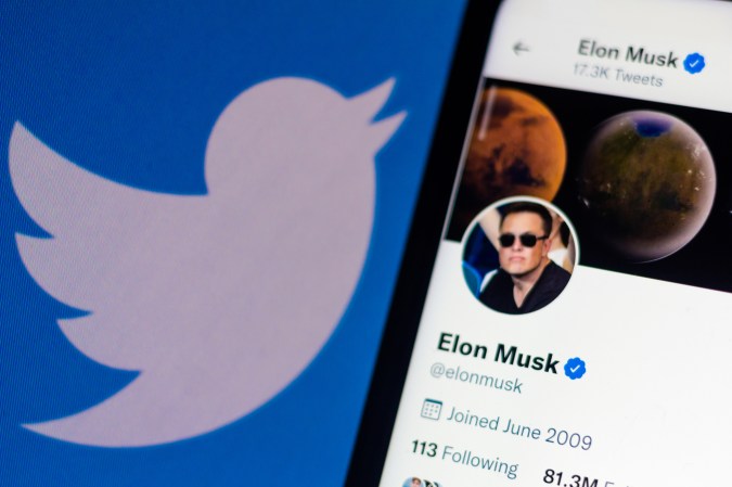 elon musk's profile on twitter