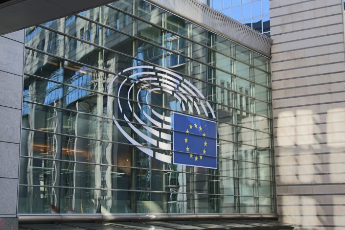 front of european parliament building