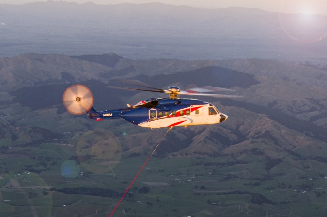 A helicopter caught and released a rocket this week