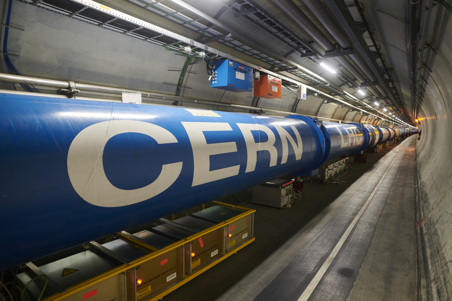 The Large Hadron Collider's magnet chain.