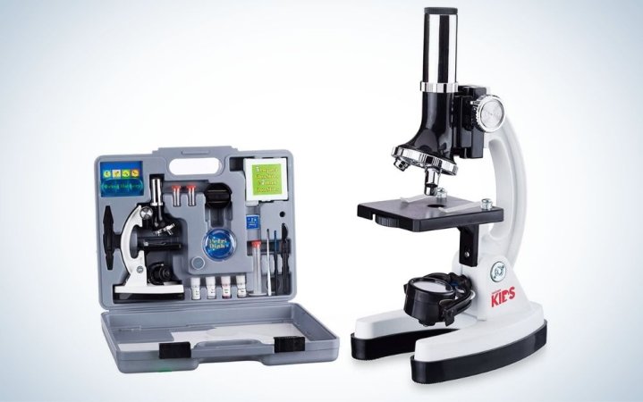  AmScope Beginner Microscope STEM Kit is the best overall microscope for kids.