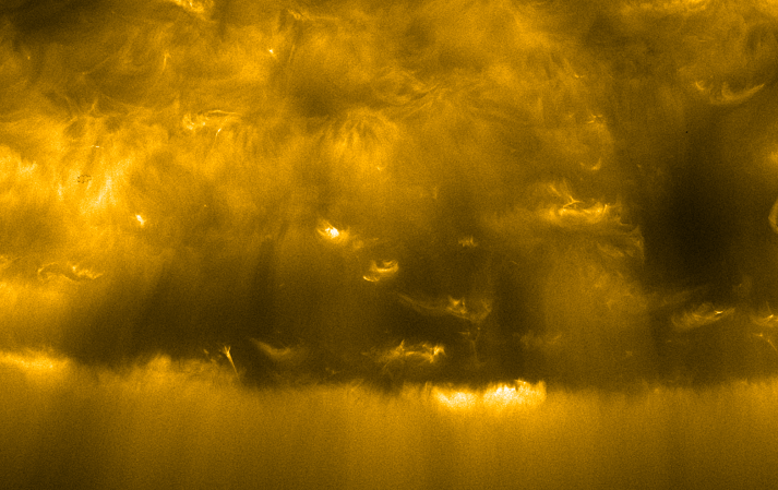 The sun's fiery south pole imaged by the NASA and ESA Solar Orbiter