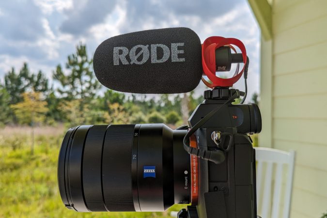  Rode VideoMicro II mini shotgun mic on a Sony a7 III camera