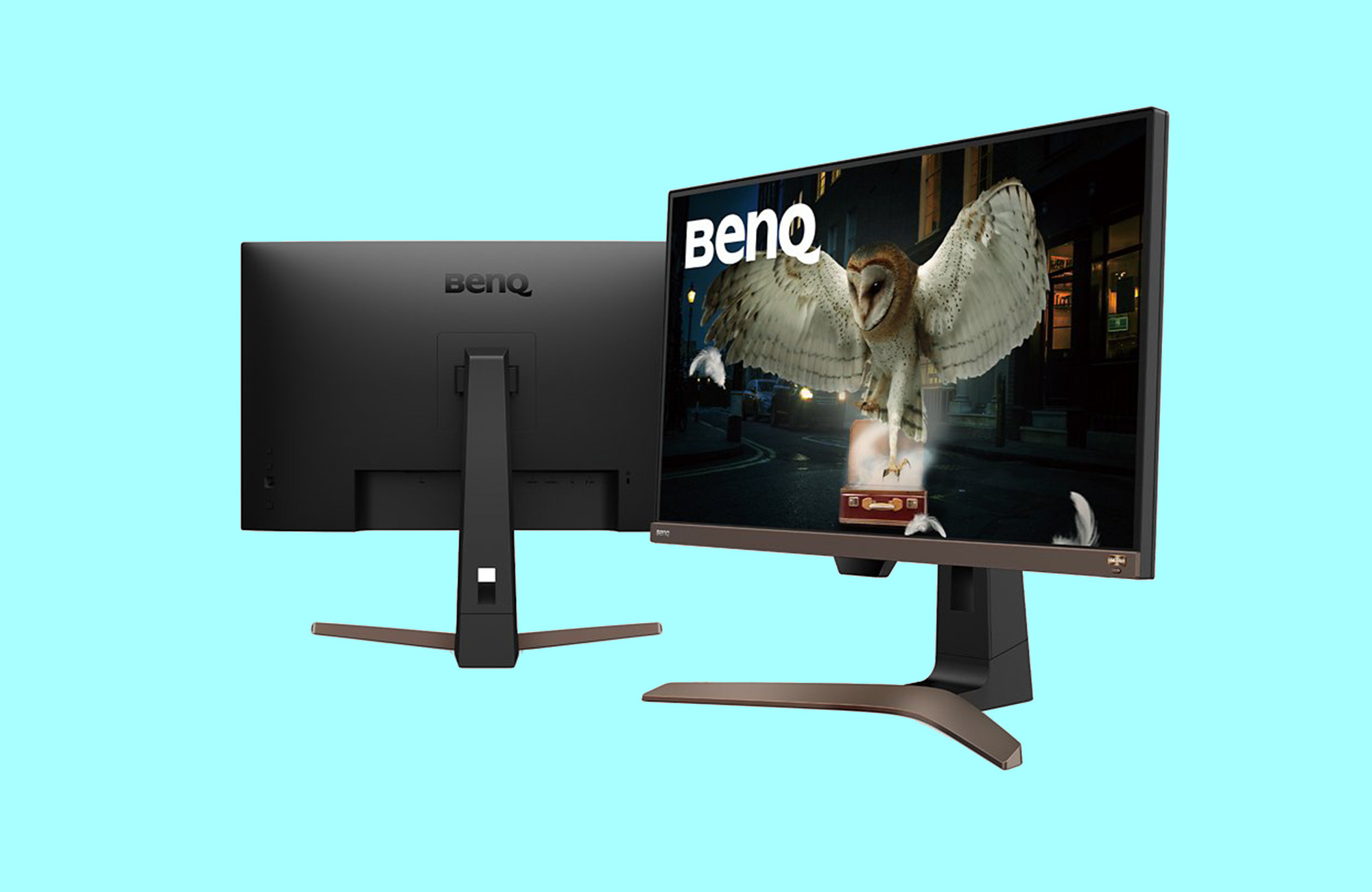 BenQ best monitor for eye strain on blue background