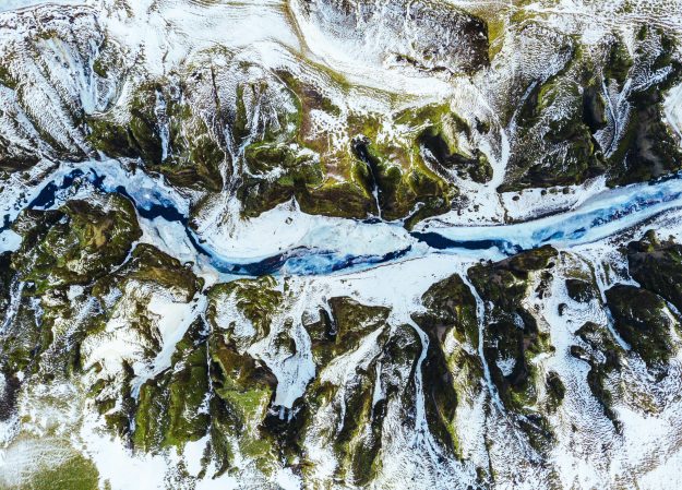 Iceland topography from above