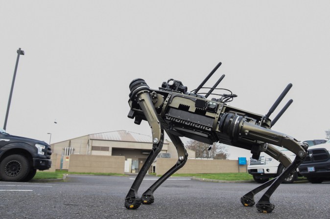 a robotic military dog