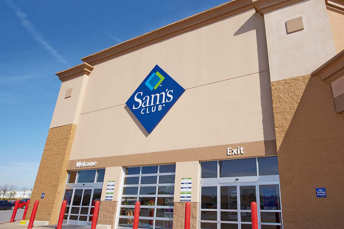 An exterior of a Sam's Club