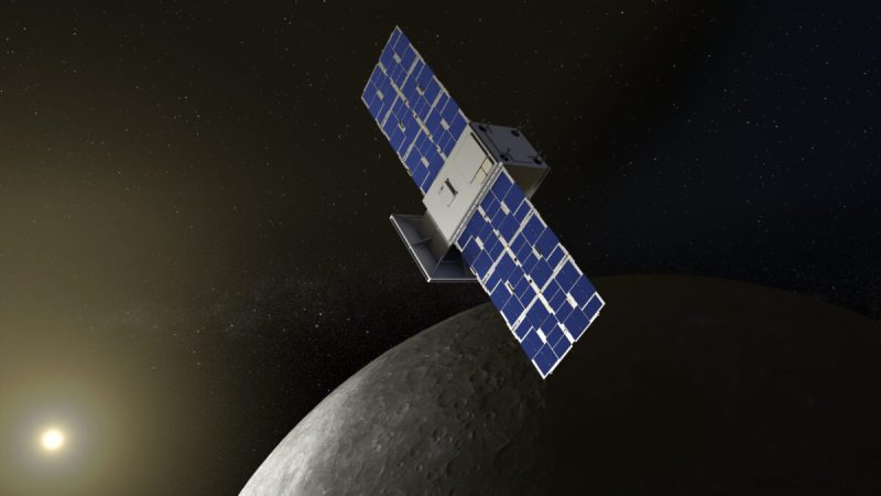 An artist's conception of the CAPSTONE satellite.