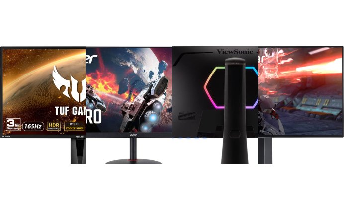 The best gaming monitors of 2024 on a plain white background.