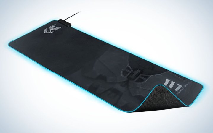  Razer Goliathus Extended Chroma Gaming mouse pad is the best gaming desk pad.