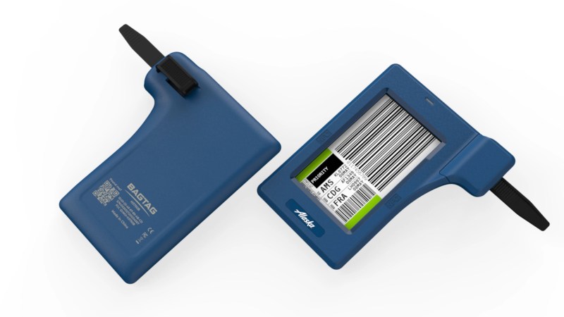 Alaska Airlines electronic tag