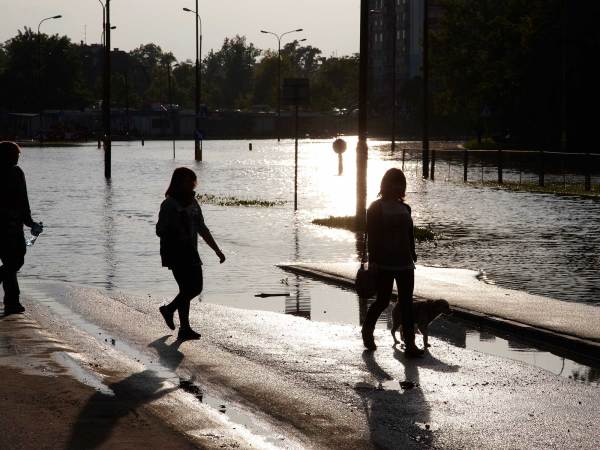 Flooded street